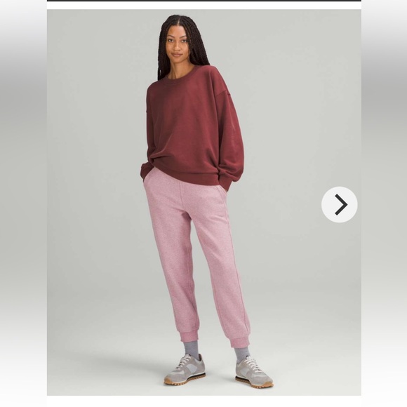 lululemon athletica Tops - Lululemon Perfectly Oversized Crew Smoky Red size 4